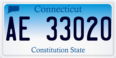 CT license plate AE33020