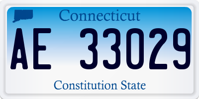 CT license plate AE33029