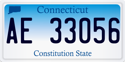 CT license plate AE33056