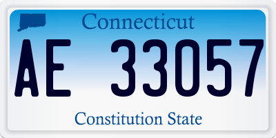 CT license plate AE33057