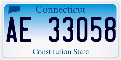 CT license plate AE33058
