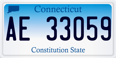 CT license plate AE33059