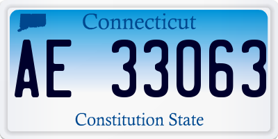 CT license plate AE33063