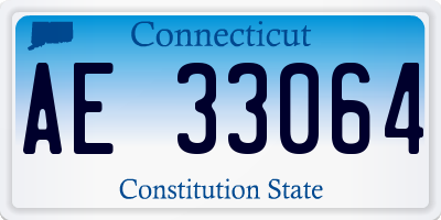 CT license plate AE33064