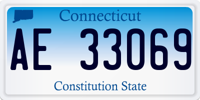 CT license plate AE33069