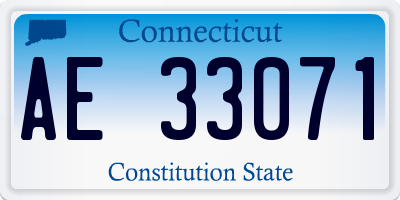 CT license plate AE33071