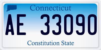 CT license plate AE33090