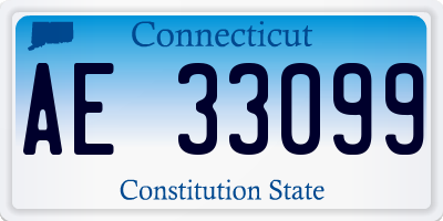 CT license plate AE33099