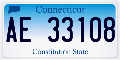 CT license plate AE33108