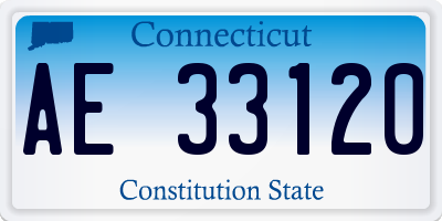 CT license plate AE33120