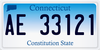 CT license plate AE33121