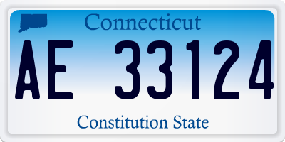 CT license plate AE33124