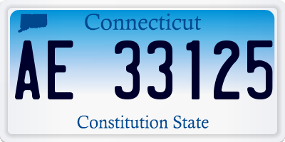 CT license plate AE33125