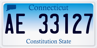 CT license plate AE33127