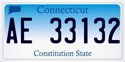 CT license plate AE33132