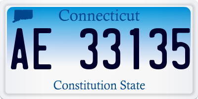 CT license plate AE33135