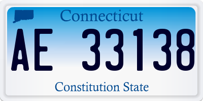 CT license plate AE33138
