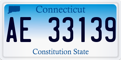 CT license plate AE33139
