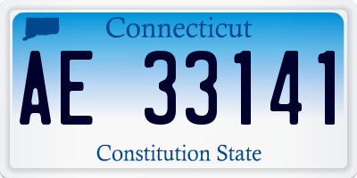CT license plate AE33141