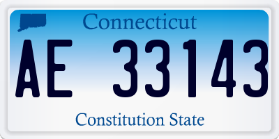 CT license plate AE33143