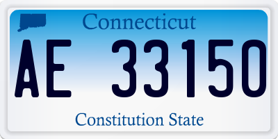 CT license plate AE33150