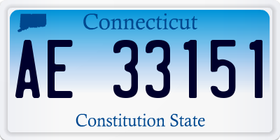 CT license plate AE33151