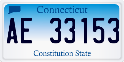 CT license plate AE33153