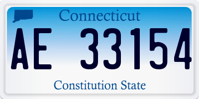 CT license plate AE33154