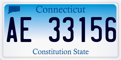 CT license plate AE33156
