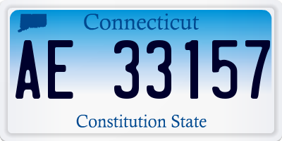 CT license plate AE33157