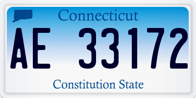 CT license plate AE33172