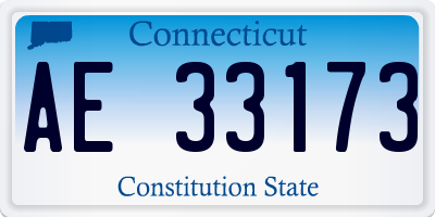 CT license plate AE33173