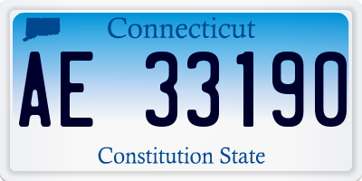CT license plate AE33190