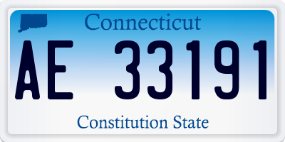 CT license plate AE33191