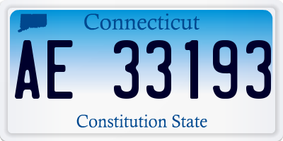 CT license plate AE33193