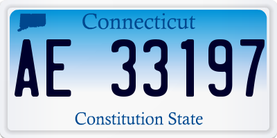 CT license plate AE33197