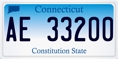 CT license plate AE33200
