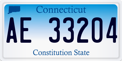 CT license plate AE33204