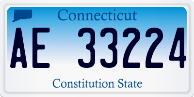 CT license plate AE33224