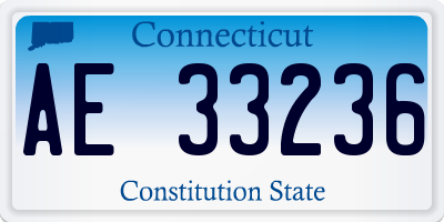 CT license plate AE33236