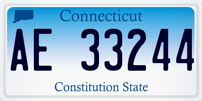 CT license plate AE33244