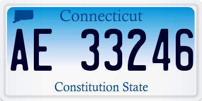 CT license plate AE33246