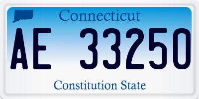 CT license plate AE33250