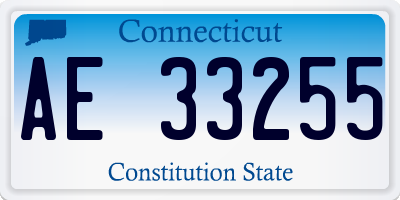 CT license plate AE33255