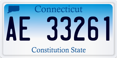 CT license plate AE33261