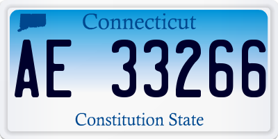 CT license plate AE33266