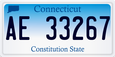 CT license plate AE33267