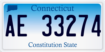 CT license plate AE33274