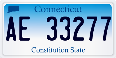 CT license plate AE33277