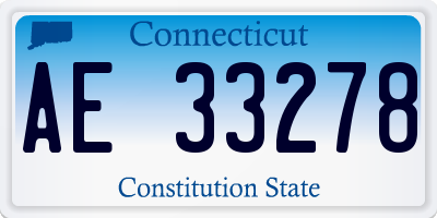 CT license plate AE33278